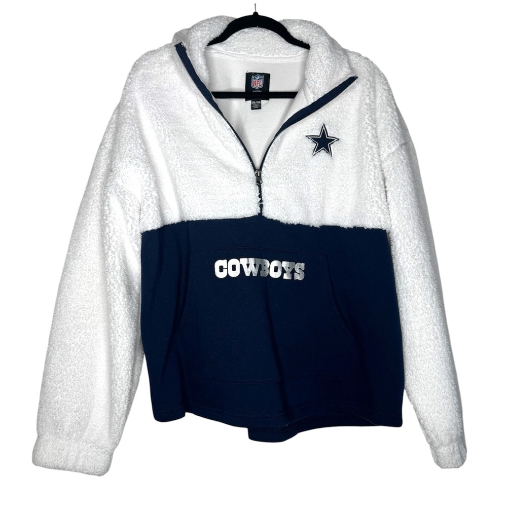 NFL Dallas Cowboys Women’s Half-Zip Sherpa Jacket Size XXL